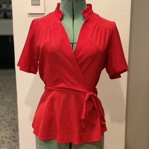 Red Polkadot Top